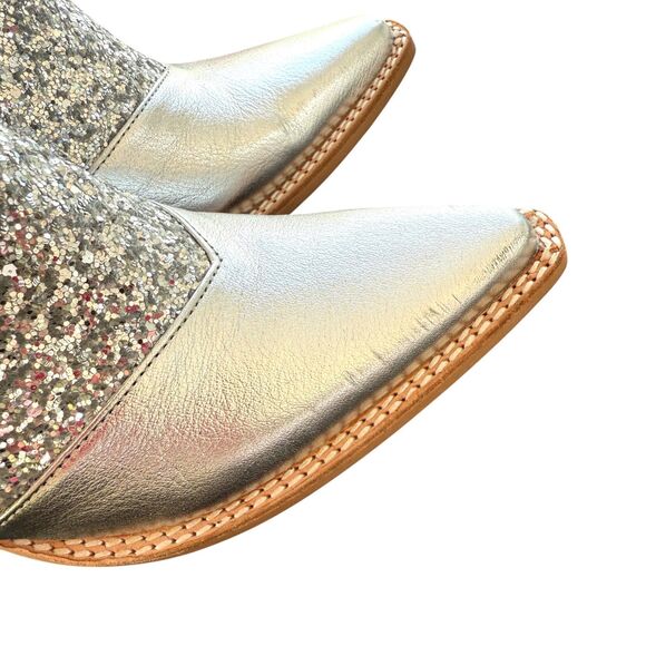 NWOB  Jeffery Campbell X Free People Icon Calhuan Western‎ Boot Silver Size 6.5M - Picture 8 of 9